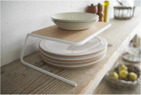 Biela/v prírodnej farbe drevená prídavná polička 19,5x19,5 cm Tosca – YAMAZAKI