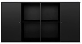 Čierna nástenná komoda Hammel Mistral Kubus, 136 x 69 cm