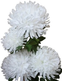 Biela umelá kytica s chryzantémami 68cm