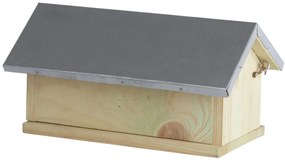 Domček pre čmeliaky Bee, 15x29x17 cm, drevo/kov, hnedá