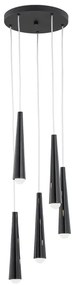 Argon 2103 - Luster na lanku HOLLYWOOD 5xE14/7W/230V čierna