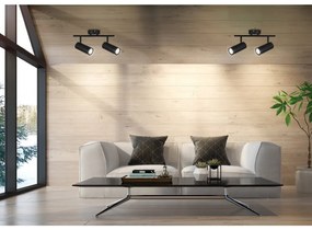 Candellux Čierne stropné svietidlo Colly pre žiarovku 2x GU10 92-01665