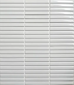 Keramická mozaika Premium Mosaic Kit Kat white 28x31 cm lesk MOSKK3WHL