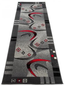 Kusový koberec PP Bumerang šedý atyp 80x250cm