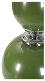 Zeleno-sivá stolná lampa s textilným tienidlom (výška 65 cm) Eva – Mauro Ferretti