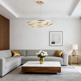 Brilagi-LED stmievateľný luster na lankách TWISTER LED/105W/230V pr. 100 cm zlatý + DO