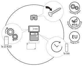 Nástenné hodiny ø 57 cm Archie – Styler