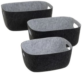 Látkové košíky v súprave 3 ks 36x28x16 cm – Casa Selección