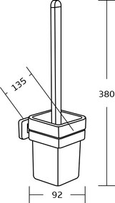 Mexen príslušenstvo, ASIS držiak na wc kefu, čierna, 7017650-70