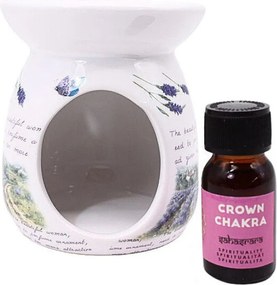 HOME ELEMENTS Vianočná darčeková sada - aromalampa a vonný olej Levanduľa