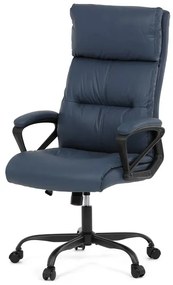 Autronic BONTEC Kancelárske kreslo, hojdací mechanizmus, čierna ekokoža, KA-Y346 BK Farba: Modrá