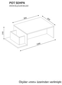 Konferenčný stolík Potty (biela + bordová). Vlastná spoľahlivá doprava až k Vám domov. 1089279