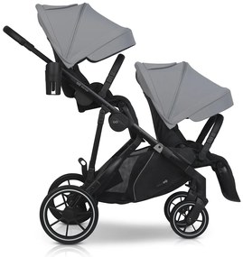 Súrodenecký kočík EasyGo Duoflex Cloudy Gray 2 športové časti