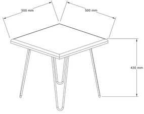 Konferenčný stolík Nukone (orech + čierna) . Vlastná spoľahlivá doprava až k Vám domov. 1093195