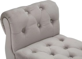 Lavica Paris 120 cm zamat šedá/zlatá
