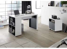 Písací stôl TEO biela/antracit