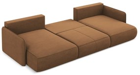 Oranžová rozkladacia/s úložným priestorom rohová pohovka Nanea – Makamii