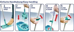 Mop s vedierkom a čističom na podlahy Clean Twist M Ergo - LEIFHEIT