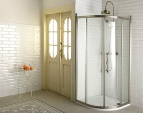 Gelco, ANTIQUE sprchové dvere 800mm, lavé, číre sklo, bronz, svetlý odtieň, GQ1280LCL