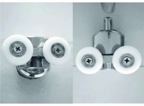 Mereo, Kora sprchový set: obdĺžnikový kút 90x80x185 cm, biely ALU, sklo Grape a sprchová vanička, sifón, MER-CK34121ZM