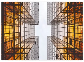 Sklenený obraz mrakodrapov (70x50 cm)