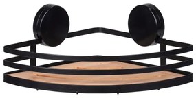 WENKO 24980800-Polica ALBA 27,3x21 cm čierna/hnedá