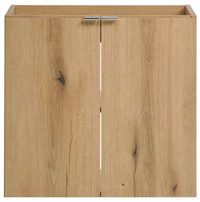 Závěsná skříňka Nova Oak II s deskou 60 cm dub evoke/bílá