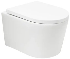 Wc s doskou softclose závesné SAT Brevis biele vírové SATBRE010RTORP