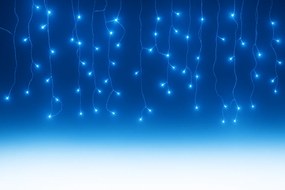 Vianočné svetielka LED záclona FLASH modrá 1000 LED