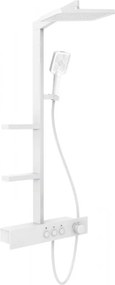 Mexen Saxx, sprchová sada s ručnou a dažďovou hlavicou, biela, 78102-20