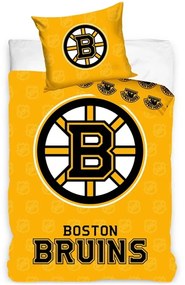Hokejové posteľné obliečky NHL Boston Bruins Shields - 100% bavlna Renforcé - 70 x 90 cm + 140 x 200 cm