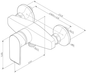 Sprchová batéria AM.PM Flash FNA20000 jednopáková, chróm