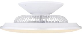 Stropný ventilátor Globo Kello Ø58 cm strieborny/biely s LED osvetlením a diaľkovým ovládaním