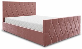 Manželská posteľ 180 cm Alex (svetloružová) (s roštom a úložným priestorom). Vlastná spoľahlivá doprava až k Vám domov. 1046778