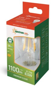 Spectrum LED Spectrum LED, LED žiarovka GLS E-27, 8,5W, 2700K, 1100lm, WOJ+14595, OSW-01146