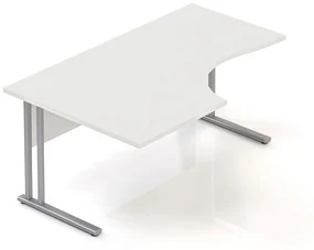 Ergonomický stôl Visio 160 x 100 cm, ľavý, biela