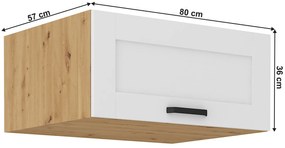Horná skrinka Lesana 2 (biela + dub artisan) 80 NAGU-36 1F . Vlastná spoľahlivá doprava až k Vám domov. 1063994