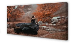 Obraz canvas Ženské jesenné hory 125x50 cm