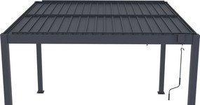 Bioklimatická pergola G21 Austin 3x3 m, antracitová hliníková
