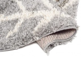 Koberec BOHO L228C tmavosivý / béžový kruh