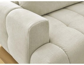 Béžová rozkladacia/s úložným priestorom rohová pohovka (pravý roh/do L) Fuji – Bobochic Paris