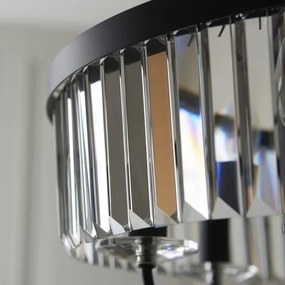 Endon 100711 - Luster na reťazi CHESTERFIELD 6xE14/6W/230V priemer 55 cm čierna