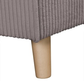 Sivý menčestrový taburet Ariella – Ropez