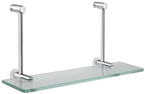 Sapho Sapho, Závesná sklenená polička na sprchovú zástenu 400x180x125mm, chróm, 1301-15