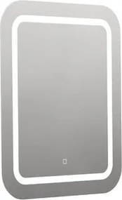 Zaoblené zrkadlo 60x70 cm s LED osvetlením, topná fólia, senzor s nastaviteľnou teplotou 2700-6500K, IP44 ZIL6070KTLEDS