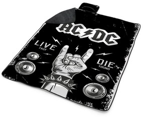 Sablio Plážová deka ACDC Live fast, die young: 200x140 cm