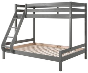 Sivá poschodová detská posteľ 140x200/90x200 cm Pino - Vipack