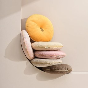 Room99 Dekoračný vankúš Okrúhly Allure 45 cm Velvet Farba: Granátová