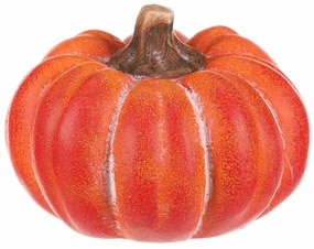 Tekvica nízka bez otvorov oranžová, keramika, pr. 13 cm