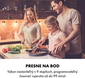 Klarstein Delicatessa 90 Hybrid, vstavaná indukčná varná doska, 7400 W, 5 zón, čierna